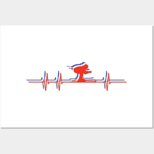 Heartbeat Skier Posters and Art